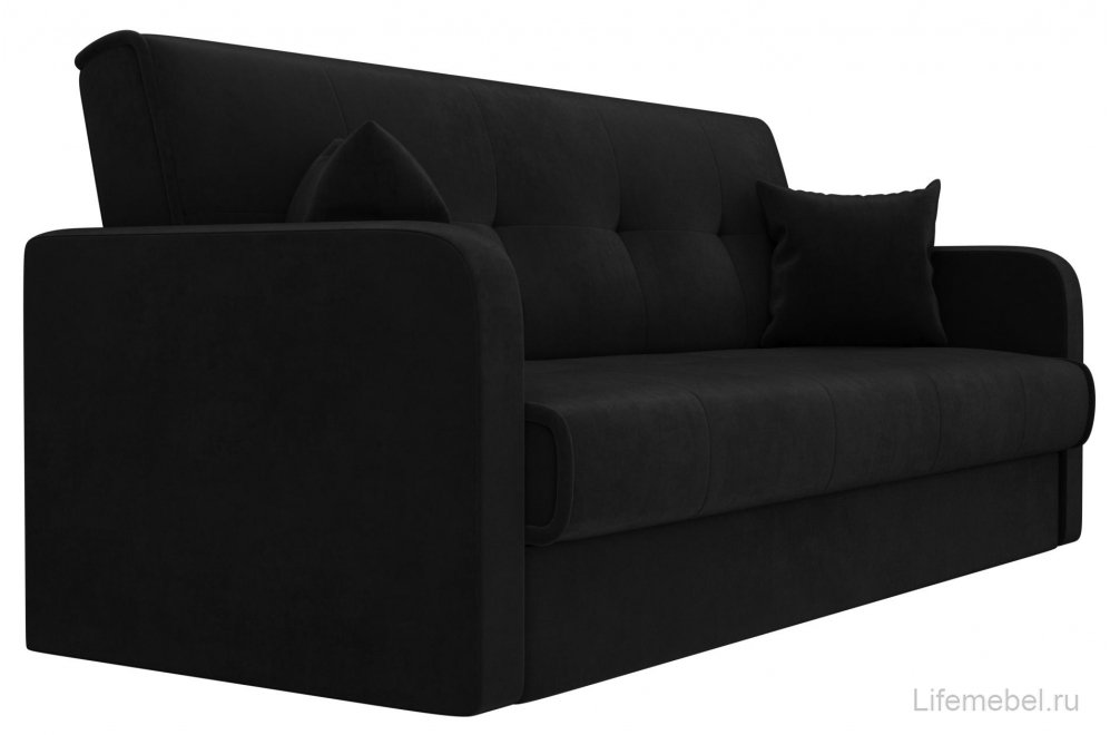 Диван Альта-Софт велюр черный