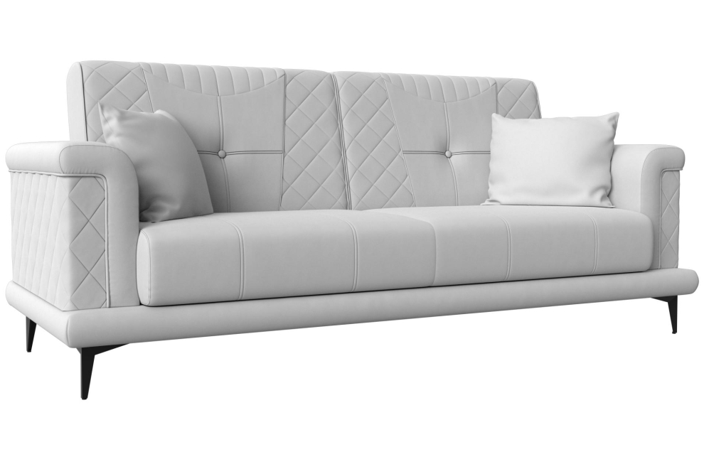 Диван Неаполь белая экокожа