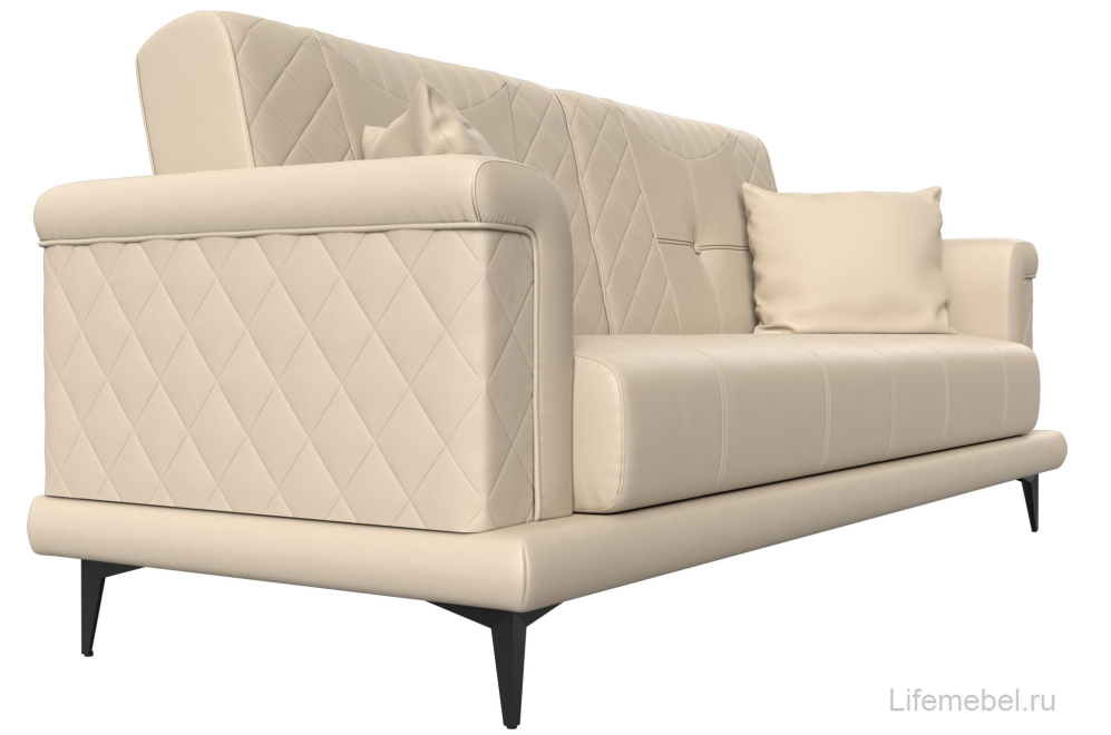 Диван Неаполь бежевая экокожа