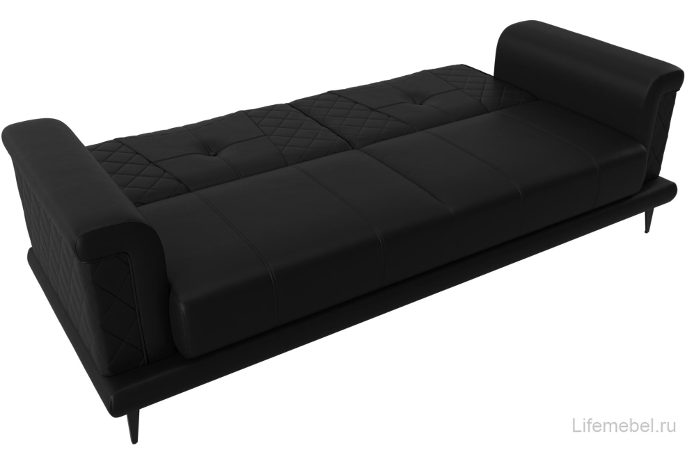 Диван Неаполь черная экокожа