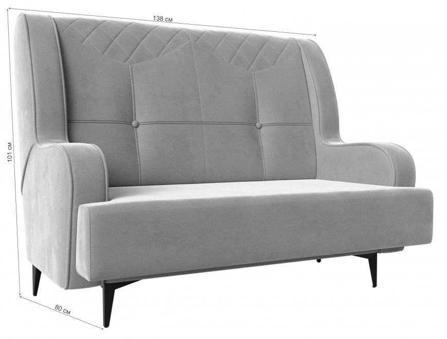 Диван Неаполь желтый микровельвет