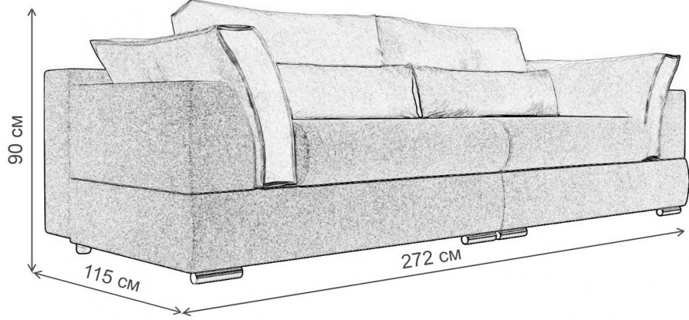 Диван Пекин сиреневый микровельвет