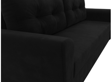 Диван-кровать Амстердам Лайт черный микровельвет