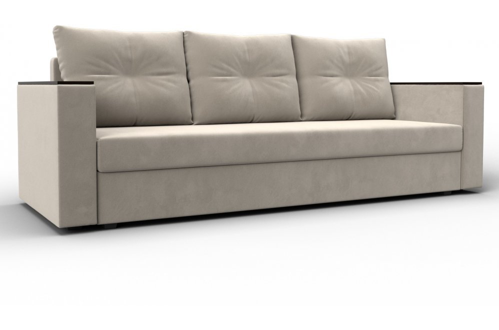 Диван Дельта-Прайм без стола бежевый микровельвет