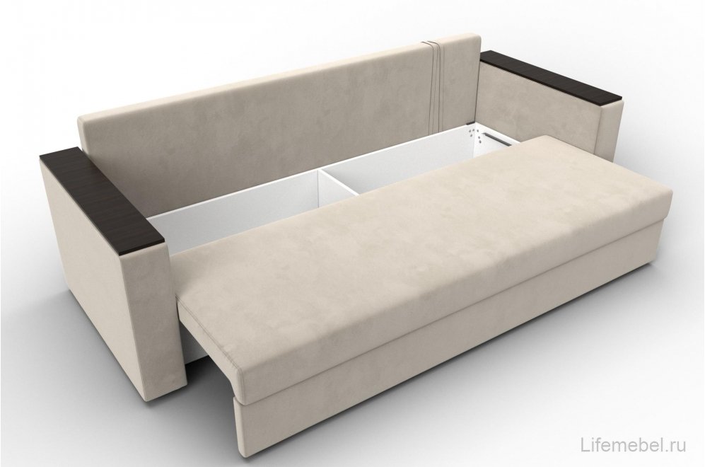 Диван Дельта-Прайм без стола бежевый микровельвет