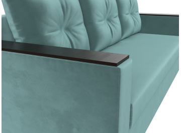 Диван-кровать Атланта без стола бирюзовый велюр