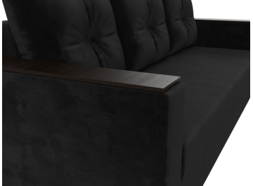 Диван-кровать Атланта без стола черный велюр