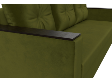 Диван-кровать Атланта без стола зеленый микровельвет