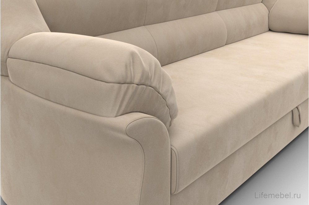 Диван Карнелла бежевый велюр