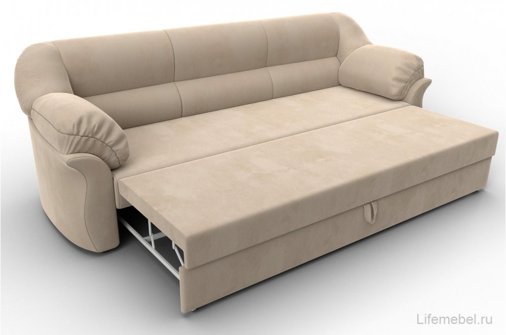 Диван Карнелла бежевый велюр