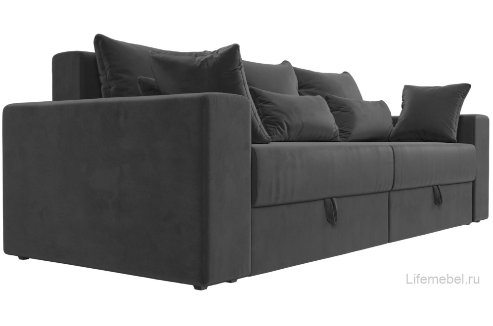 Диван Майами серый велюр