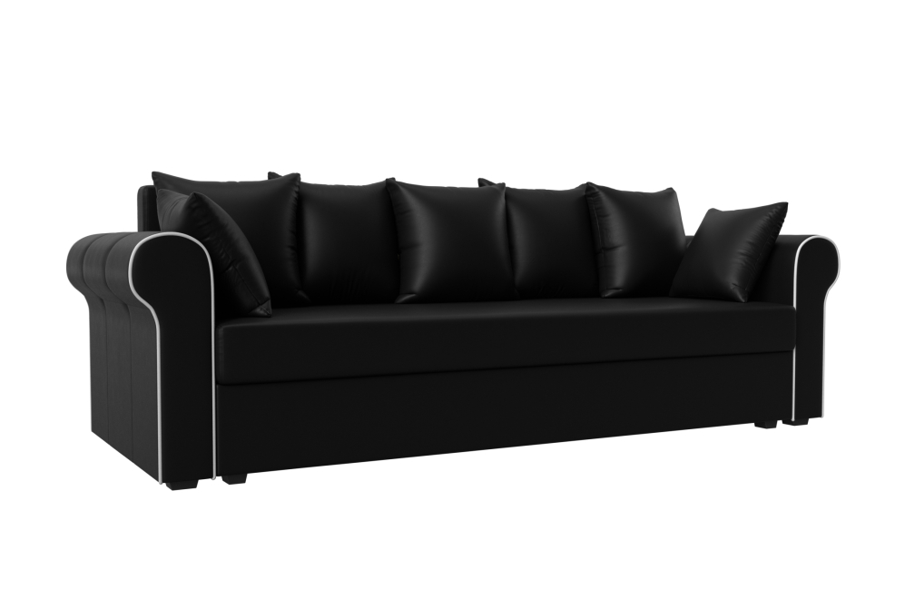 Диван Рейн черная экокожа