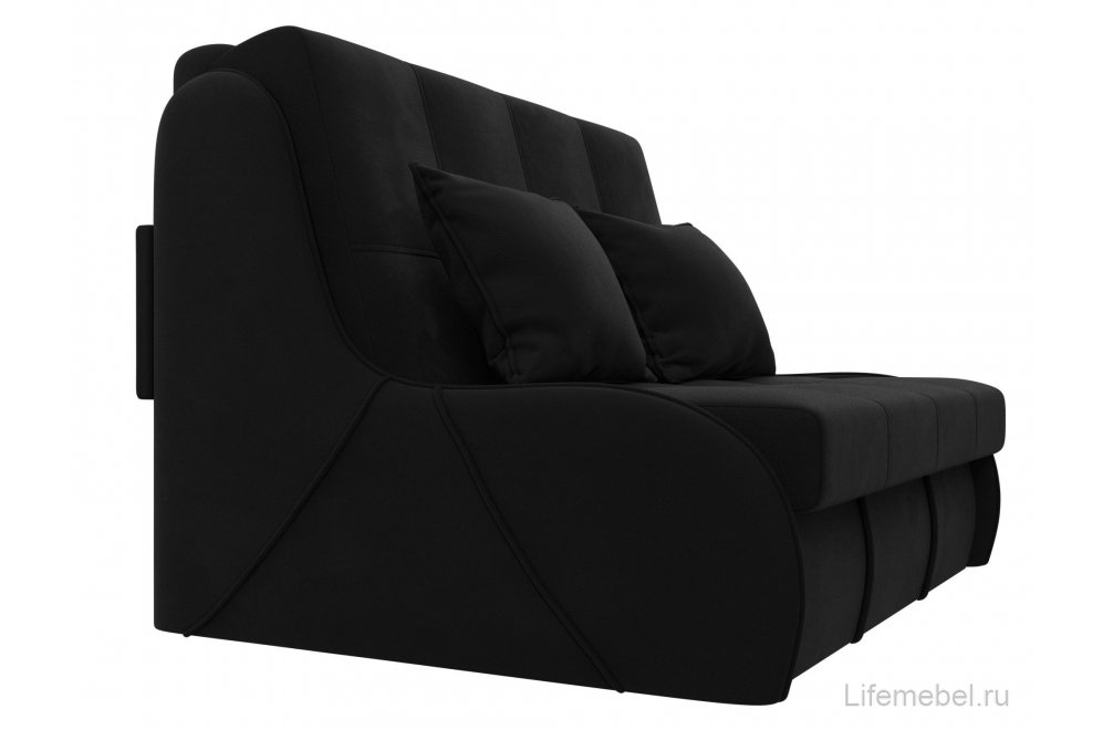 Диван Риттэр микровельвет черный 121х188