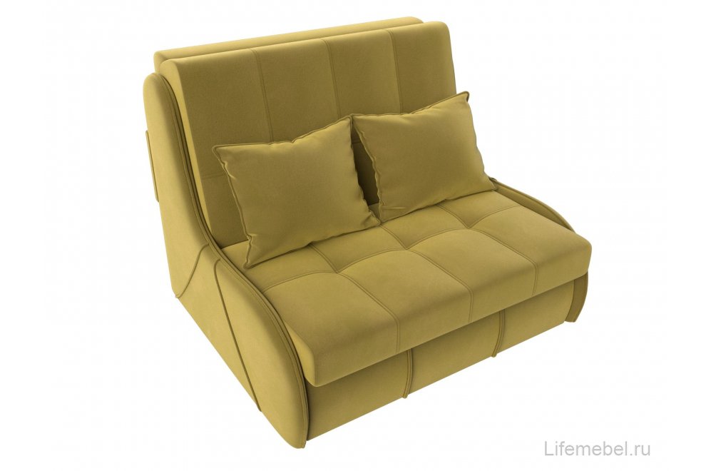 Диван Риттэр микровельвет желтый