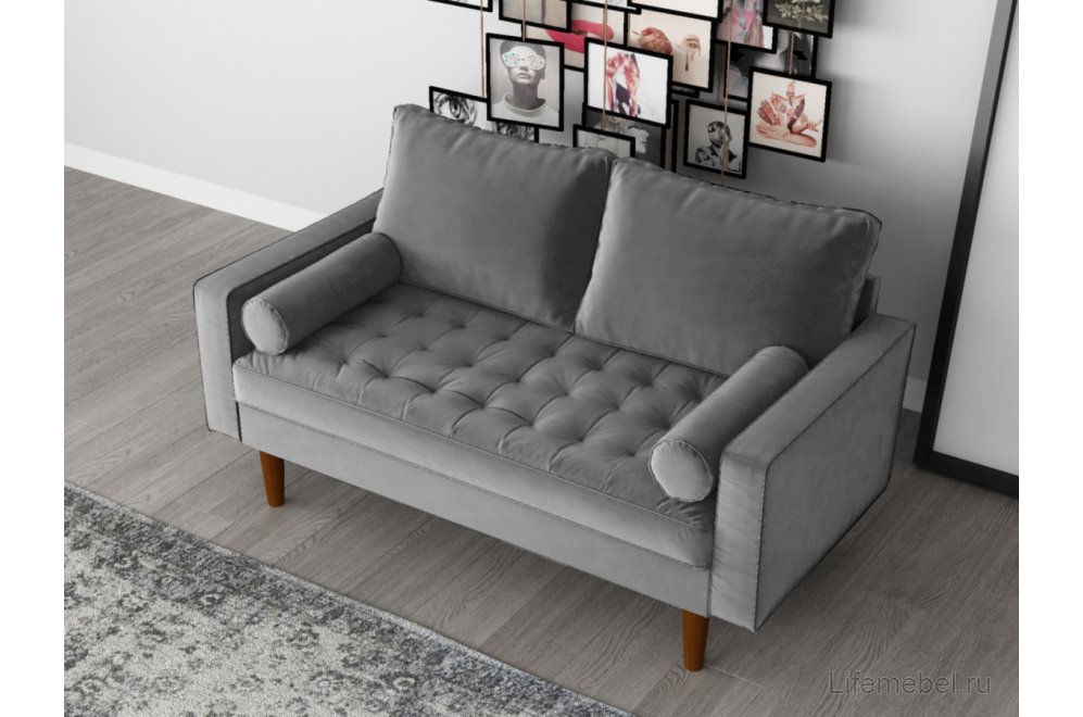 Диван Scott двухместный серый