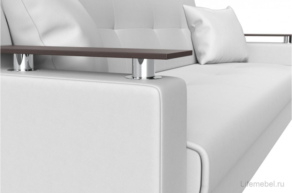 Диван Бравис белая экокожа книжка