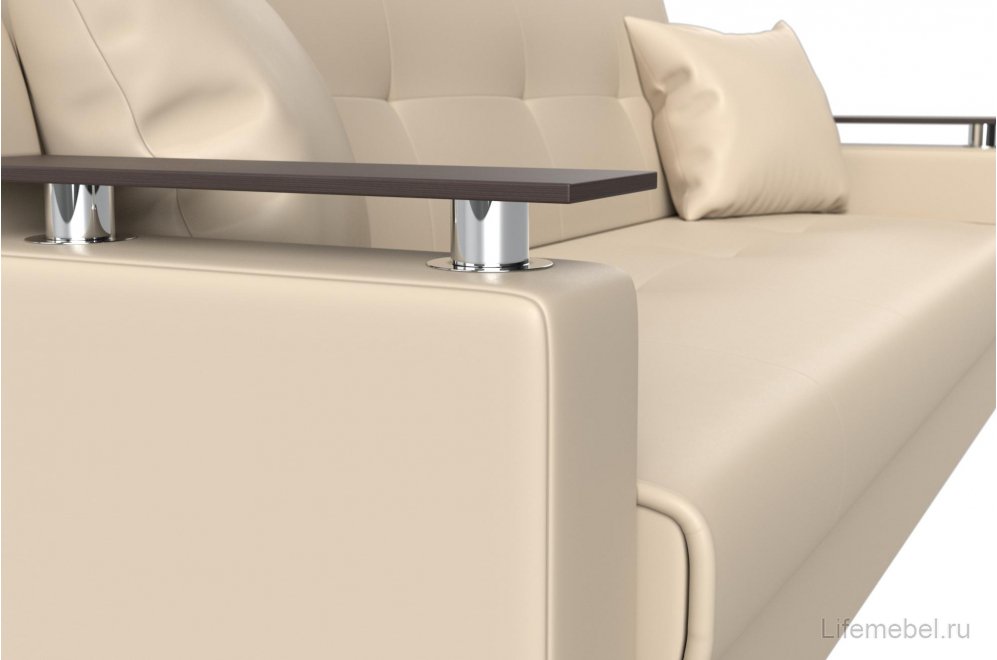 Диван Бравис бежевая экокожа книжка