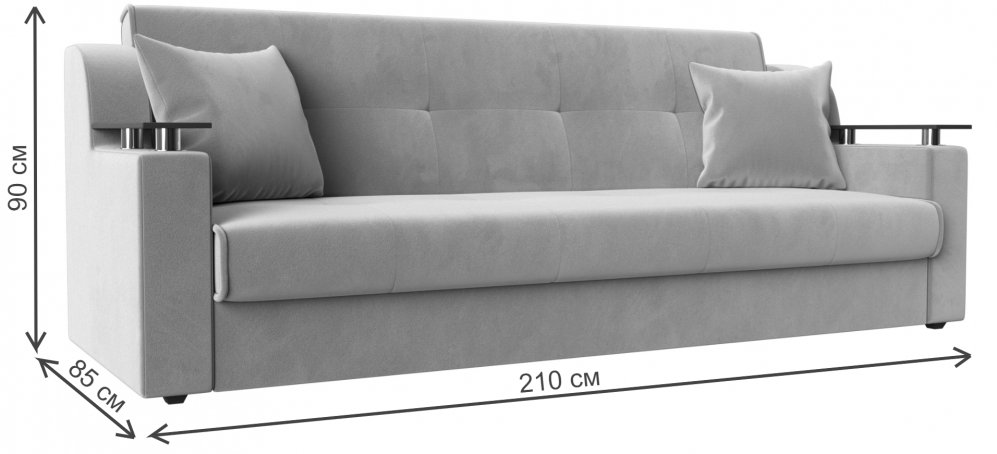 Диван Бравис бежевый микровельвет книжка