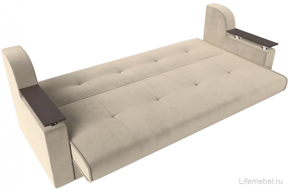 Диван Бравис бежевый микровельвет книжка