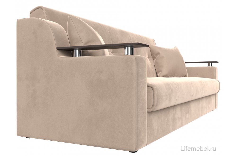 Диван Бравис бежевый велюр книжка