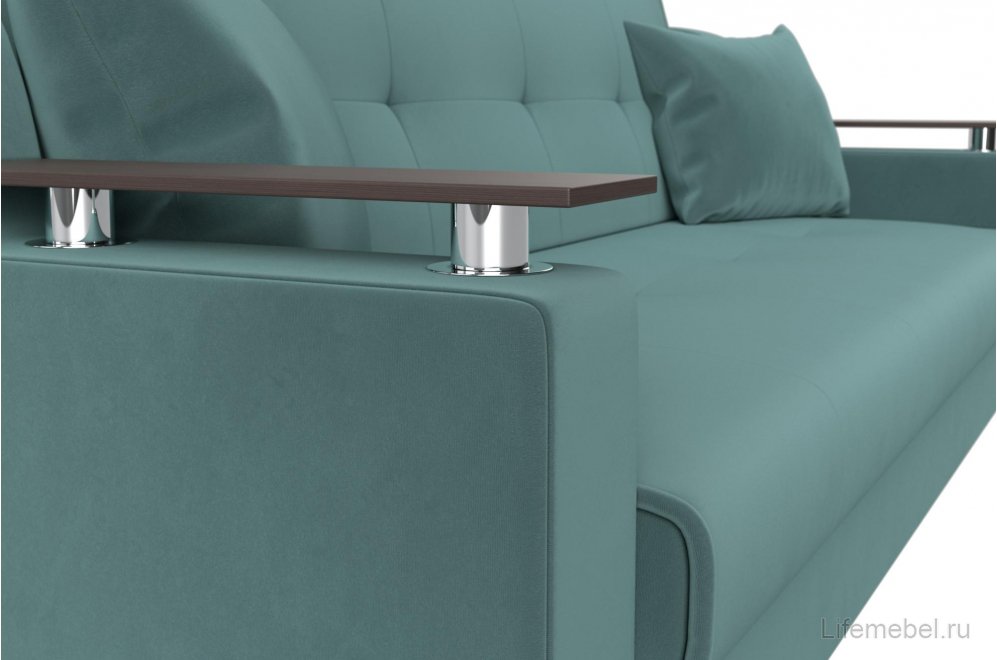 Диван Бравис бирюзовый велюр книжка