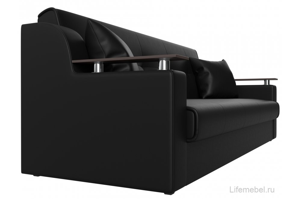 Диван Сенатор черная экокожа книжка