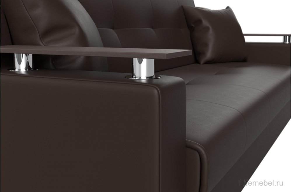 Диван Бравис коричневая экокожа книжка