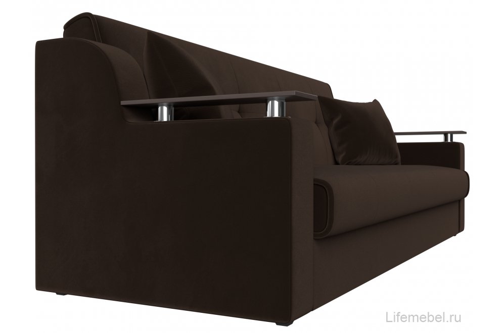 Диван Бравис коричневый микровельвет книжка