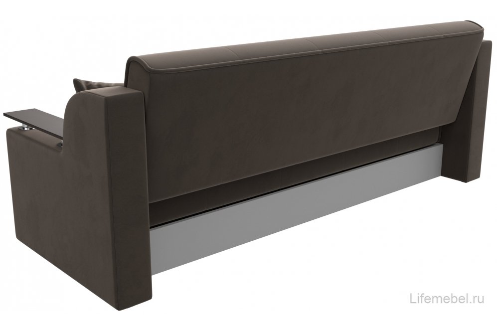 Диван Бравис коричневый велюр книжка