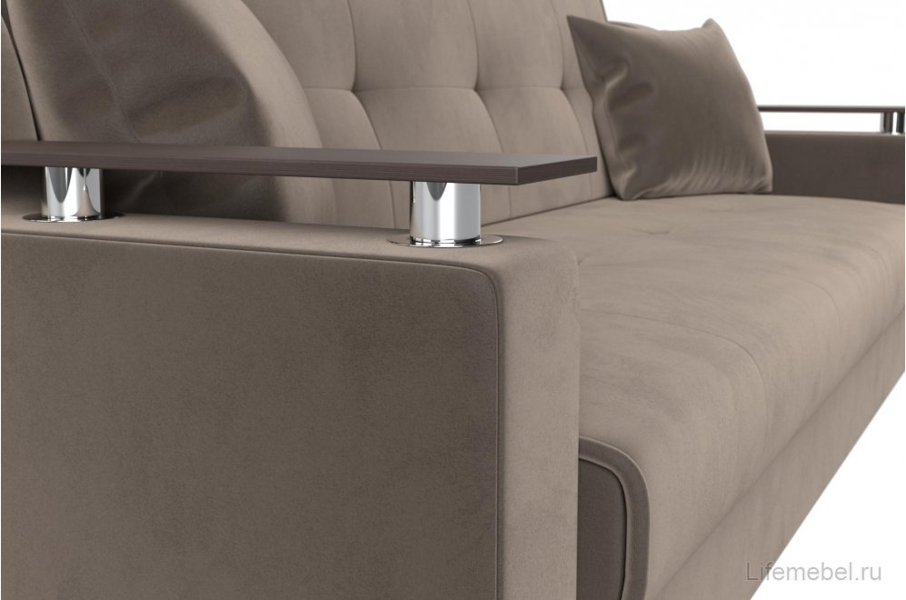 Диван Бравис коричневый велюр книжка