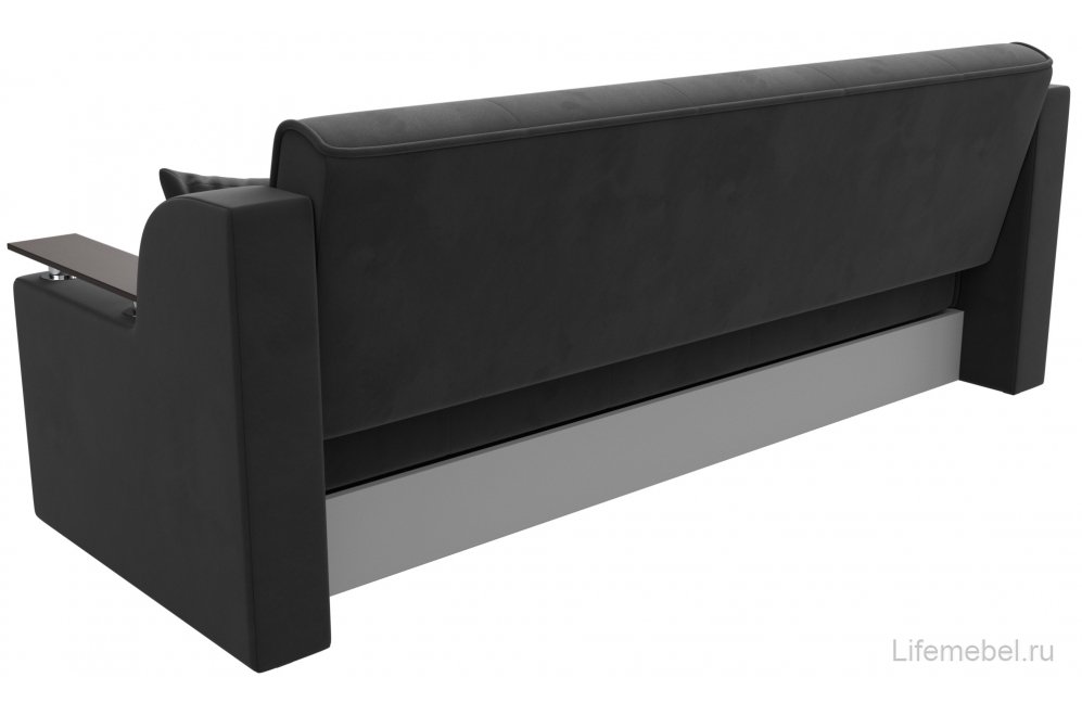 Диван Бравис серый велюр книжка