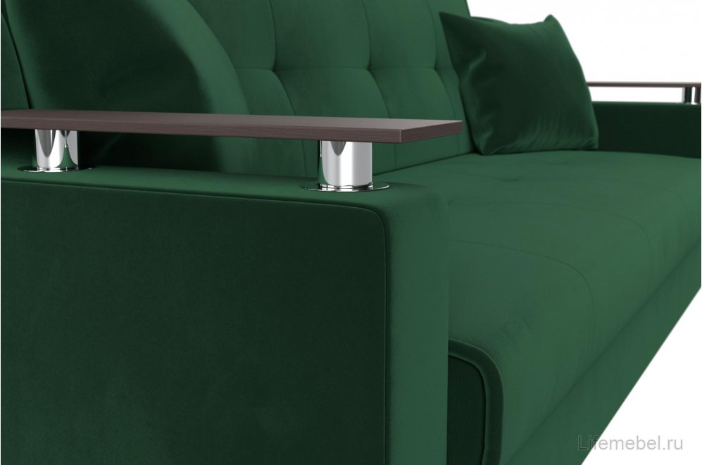 Диван Сенатор зеленый велюр книжка