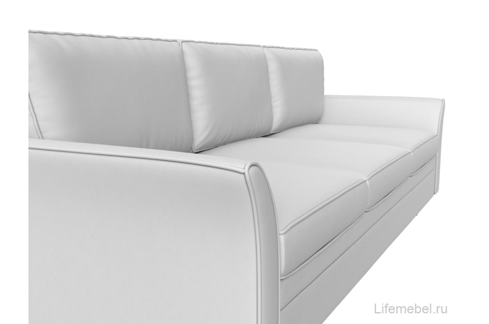 Диван Цезара еврокнижка экокожа белый