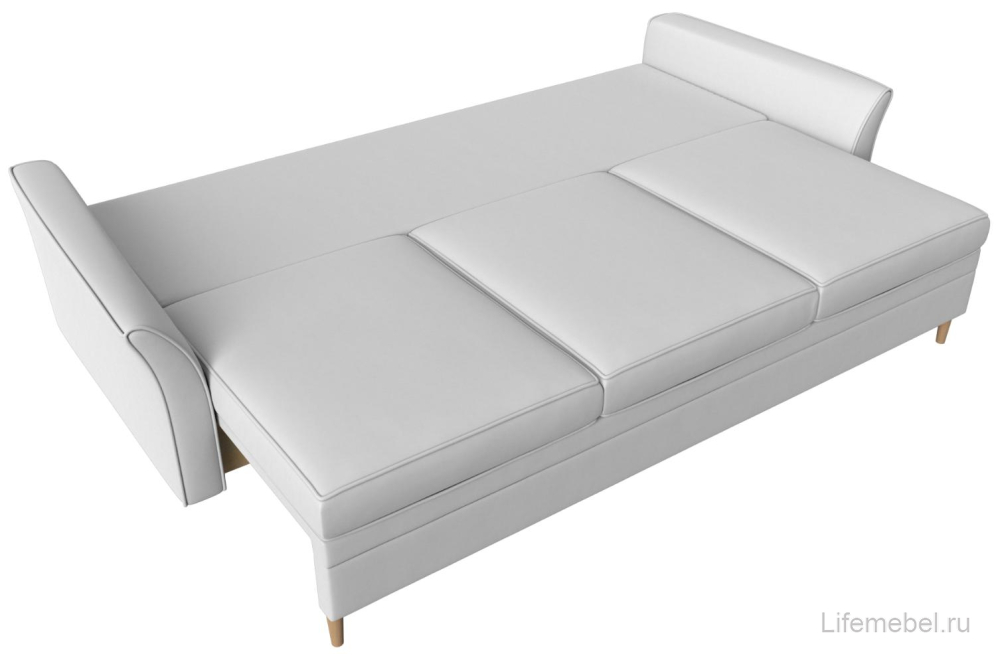 Диван Цезара еврокнижка экокожа белый