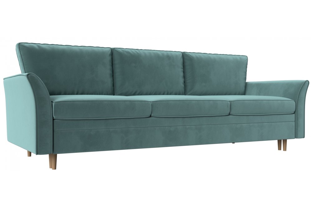 Диван София велюр бирюзовый