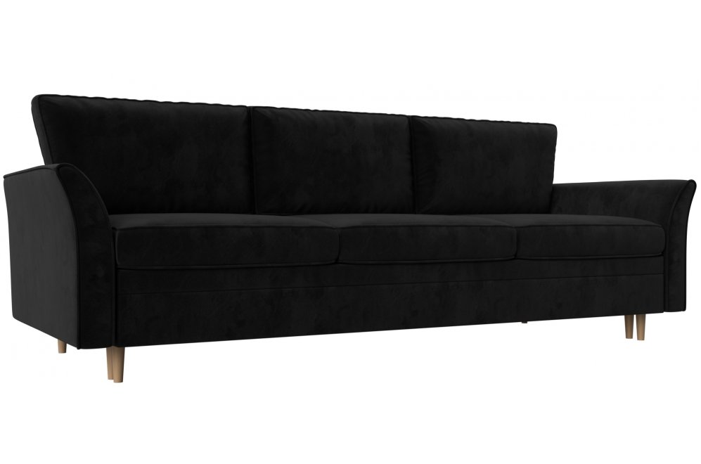 Диван София велюр черный