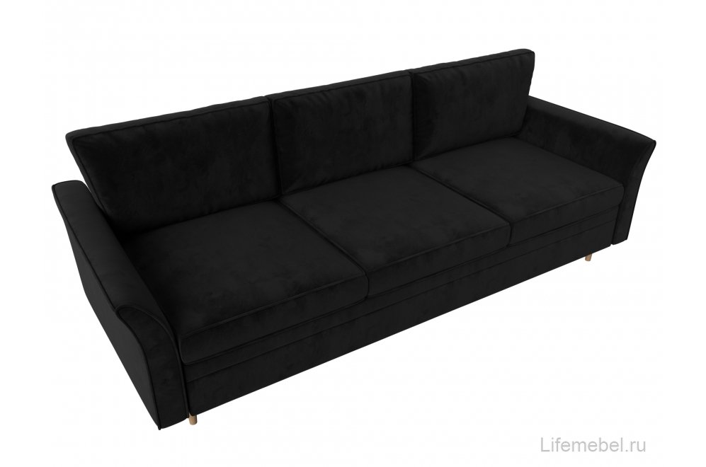 Диван София велюр черный