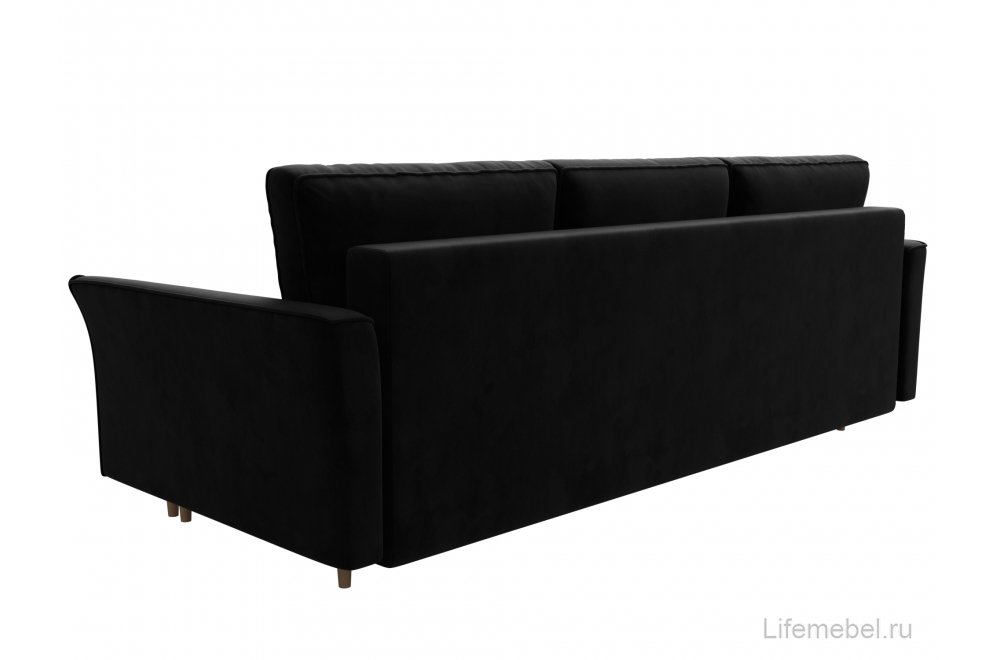 Диван София велюр черный