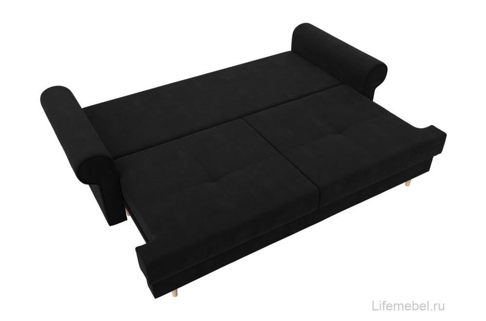 Диван Сплин микровельвет черный