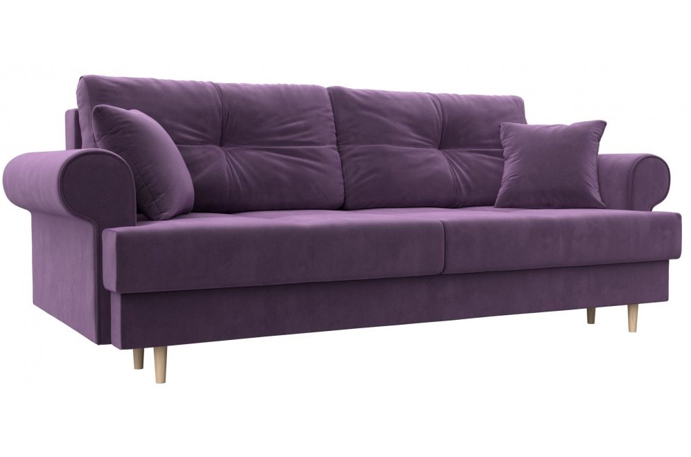 Диван Сплин микровельвет сиреневый