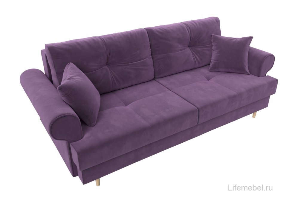 Диван Сплин микровельвет сиреневый
