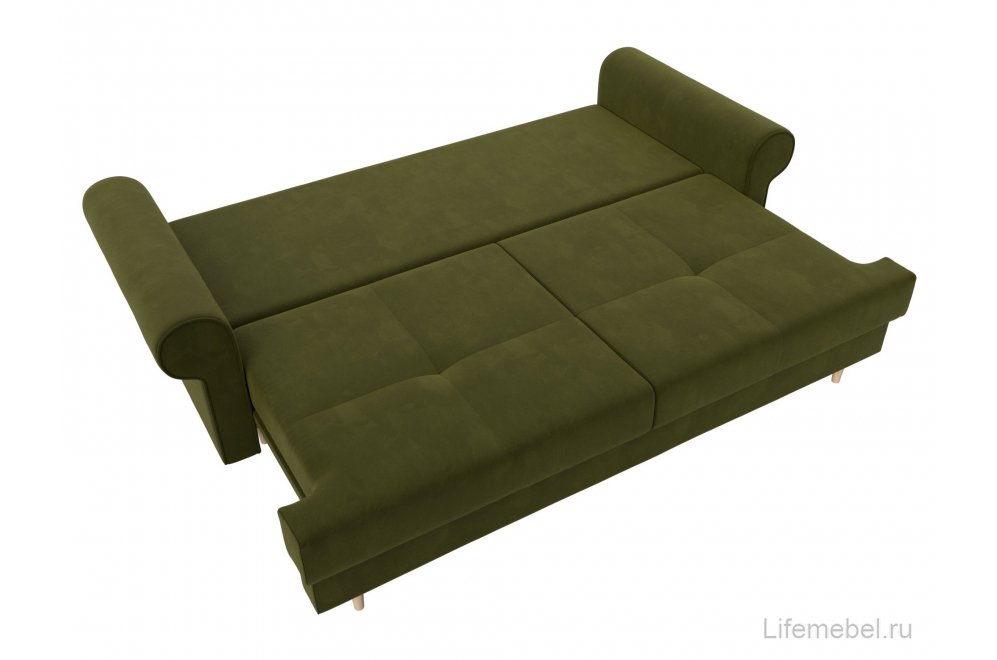 Диван Сплин микровельвет зеленый