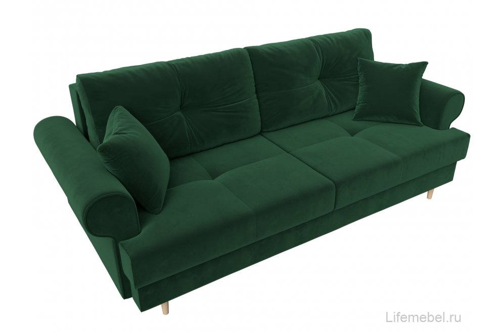 Диван Сплин велюр зеленый