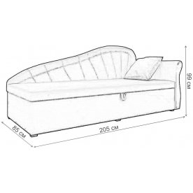 Диван-тахта Женева-Сити правый