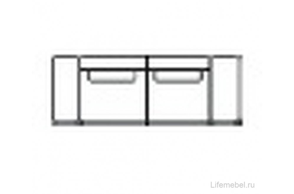 Диван Telas кремовый / черный