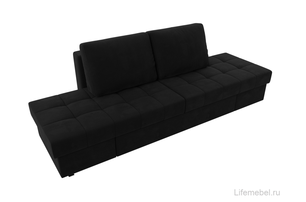 Диван Сплит микровельвет черный