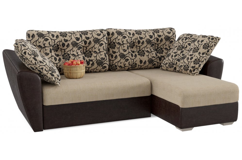 Диван угловой Голди еврокнижка флауэрс правый 