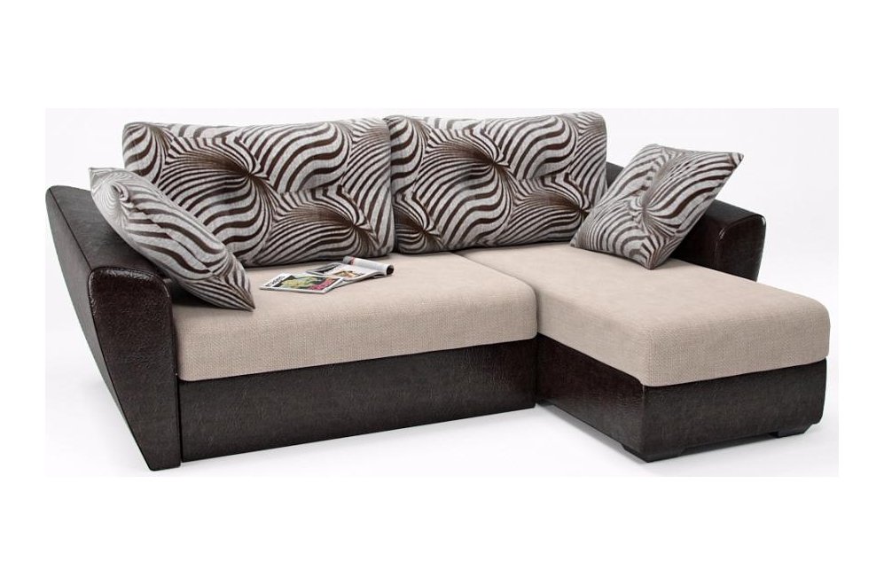 Диван угловой Голди еврокнижка венге правый