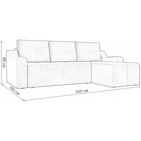 Диван угловой Элида правый