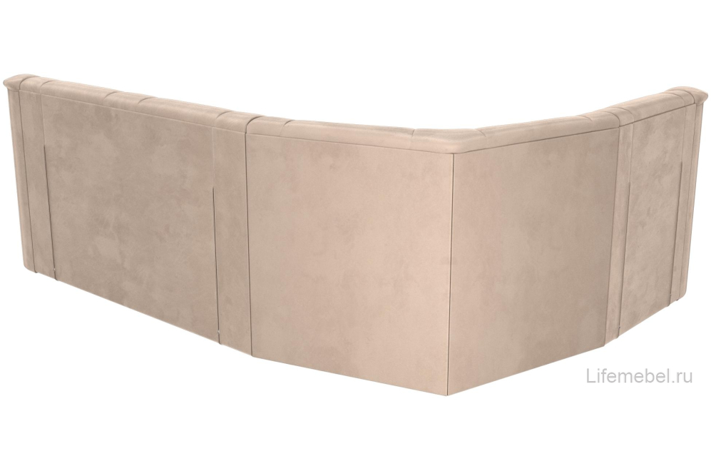 Диван угловой Карелия левый бежевый велюр